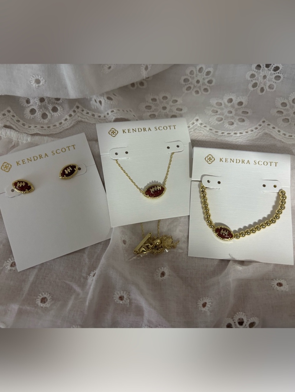 Kendra Scott Football Collection Jewelry Set in Gold